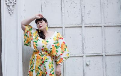 Amber of Style Plus Curves wears a jumpsuit by ASOS. Photo by Lydia Hudgens.