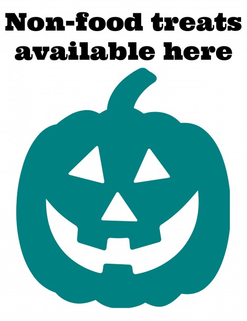 Teal Pumpkin Print this out. Put it on your door.