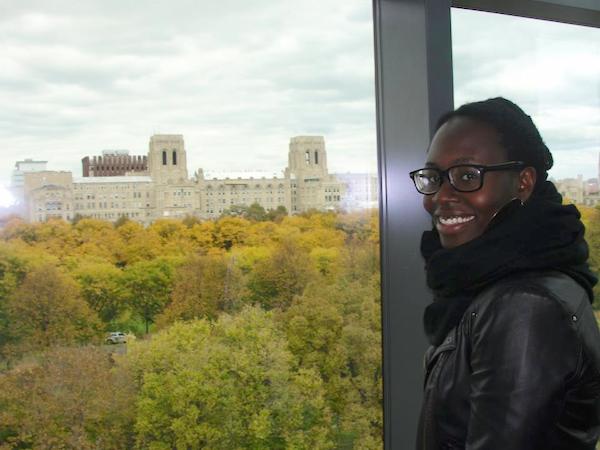 Anthonia smiles at University of Chicago 