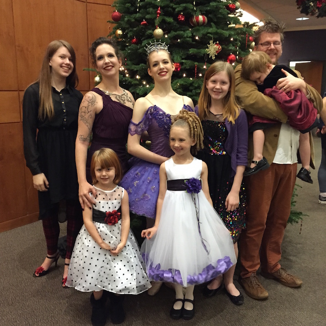 Ophelia and her family after The Nutcracker