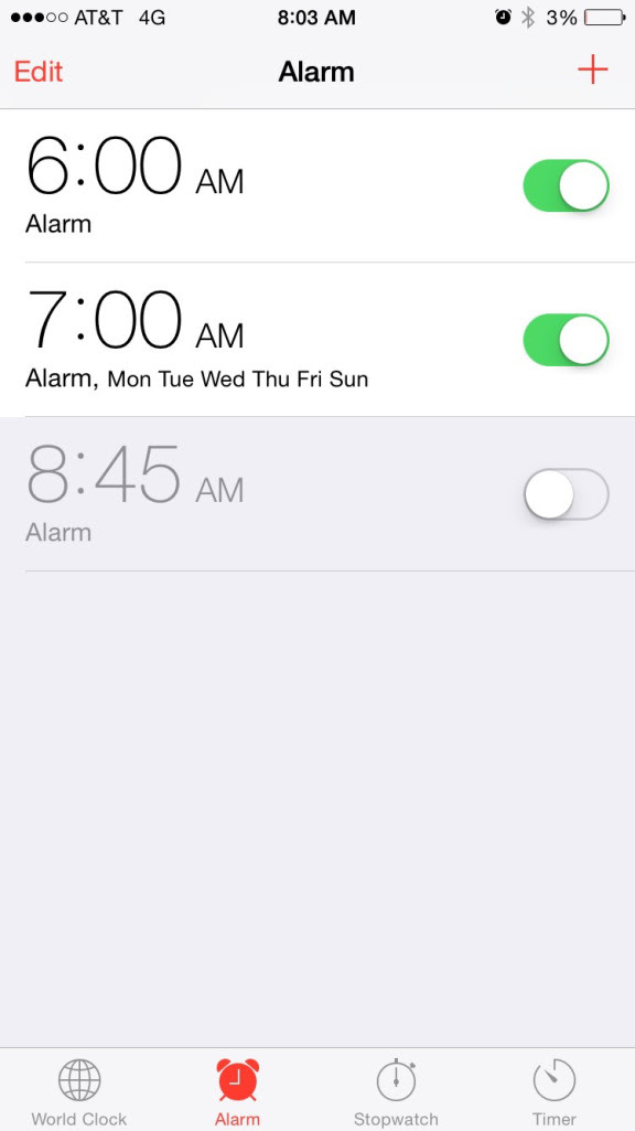 alarms. Ha