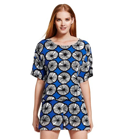 Appelsiini Print Top in Blue