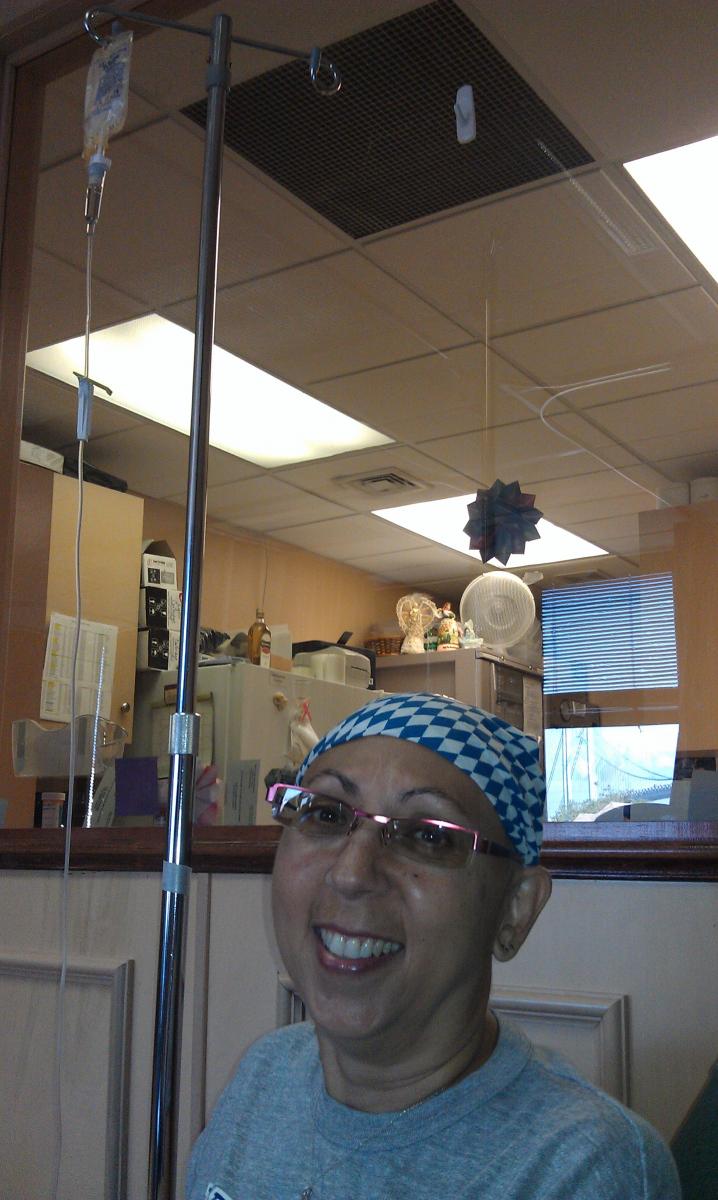 Getting a chemo infusion