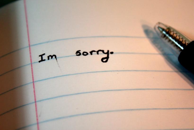 Everyone's gotta say sorry sometimes. (Image Credit: Flickr / The Wandering Faun) Everyone's gotta say sorry sometimes. (Image Credit: Flickr / The Wandering Faun)