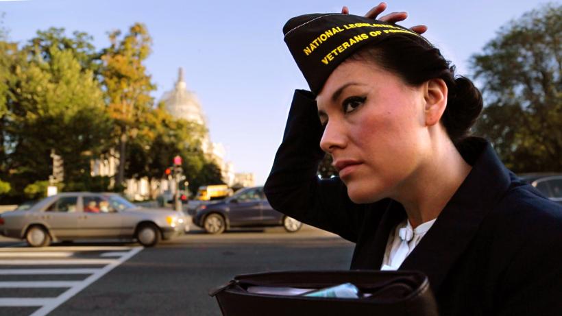 Laly Cholak arrives on Capitol Hill to lobby Congress on behalf of the Veterans of Foreign Wars