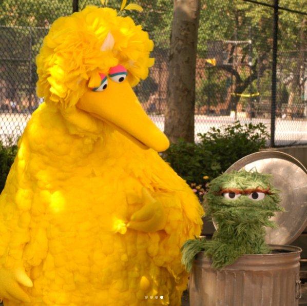 Big Bird meets Beastie Boys. Big Bird meets Beastie Boys.