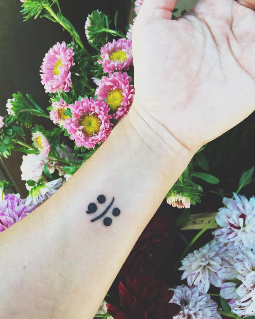 image credit: Joni Edelman IG. Project Semicolon image credit: Joni Edelman IG. Project Semicolon