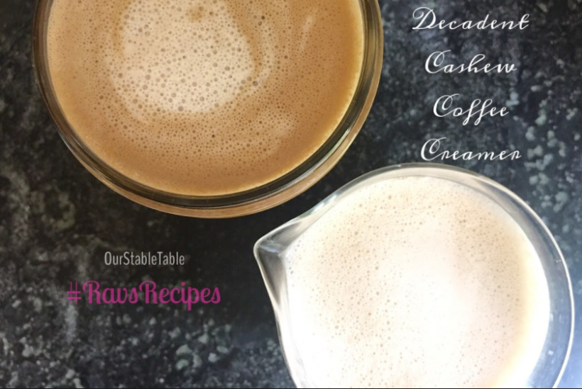 Cashew creamer for those who need to be dairy-free, but don't want to lose the creamy coffee goodness.