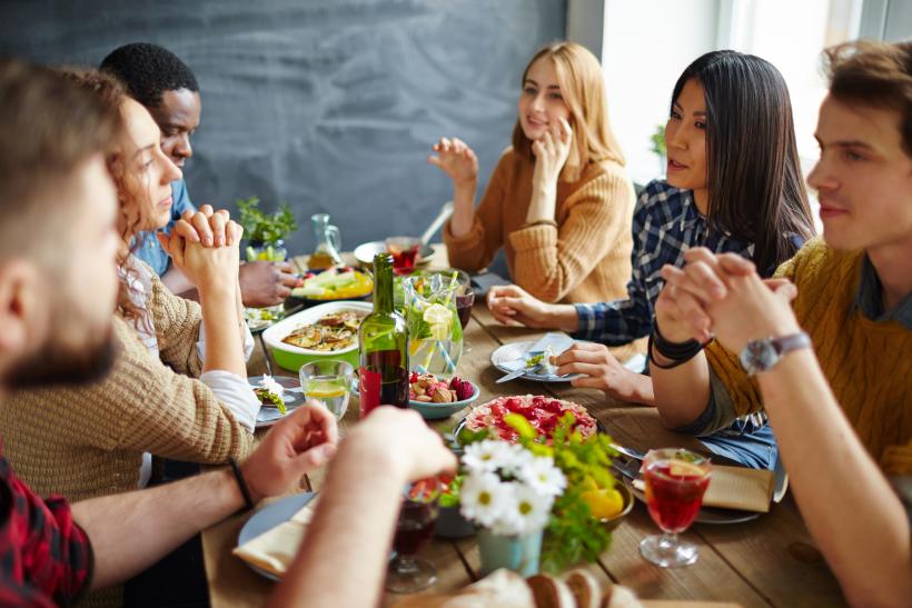 Raise a glass to Friendsgiving - feasting without any sides of controversy or conspiracy theorizing.