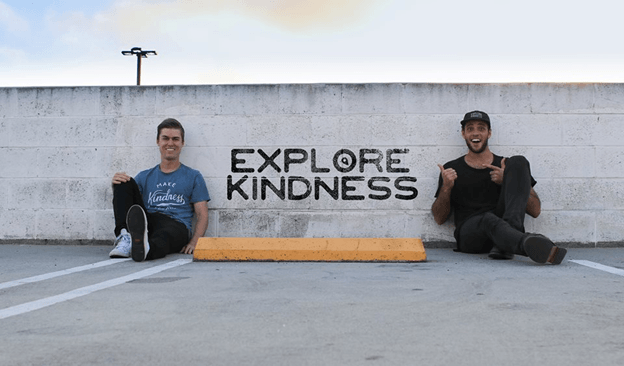 Dalton Lamert and Alex Radelich have been spreading kindness across the U.S. since 2012. (Photo Credit: @ExploreKindness Facebook)