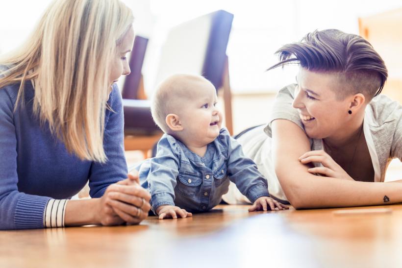 When subtle homophobia meets the three of us out in public, it looks back and forth from face to face and eventually just asks, “So, whose kid?” Image: Thinkstock. When subtle homophobia meets the three of us out in public, it looks back and forth from face to face and eventually just asks, “So, whose kid?” Image: Thinkstock.