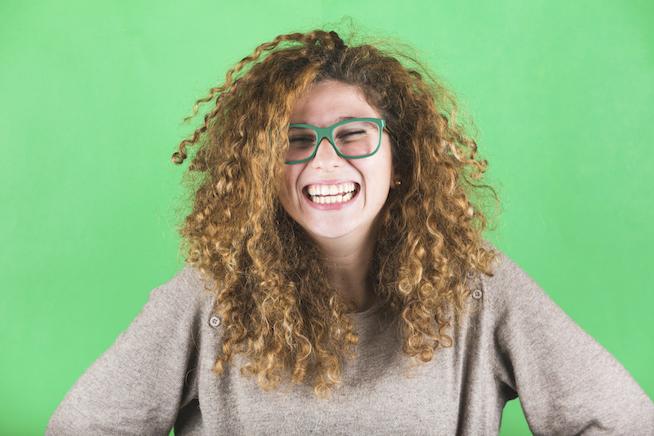 Curly hair, don't care. Curly hair, don't care.