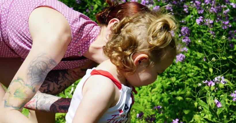 I am a mom — a mom with piercings and tattoos, bright pink hair and a half-shaven head. Image: ThinkStock. I am a mom — a mom with piercings and tattoos, bright pink hair and a half-shaven head. Image: ThinkStock.