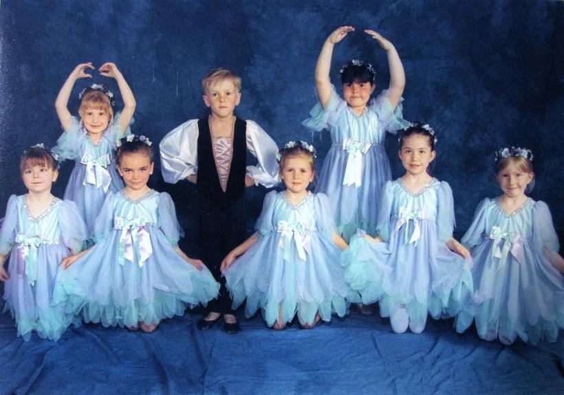 Writer at six years old, photographed at a local ballet school Writer at six years old, photographed at a local ballet school
