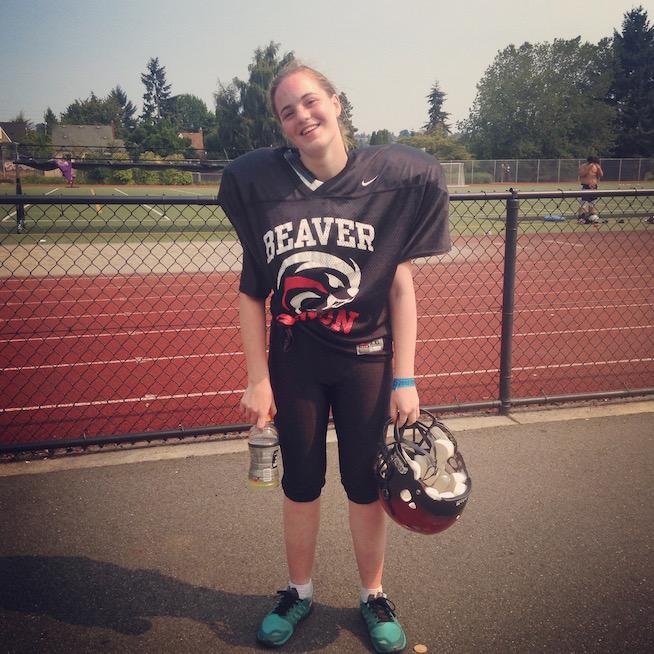 Girls play football, too! (Duh.)