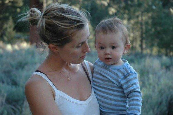 The writer and her son The writer and her son
