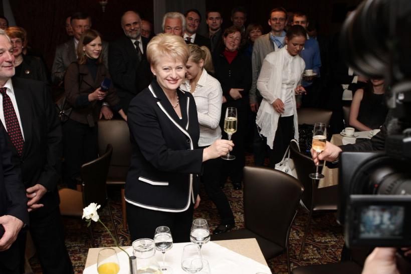 Lithuanian President Dalia Grybauskaite totally wants to have a glass of wine with us (Credit: Wikimedia Commons) Lithuanian President Dalia Grybauskaite totally wants to have a glass of wine with us (Credit: Wikimedia Commons)