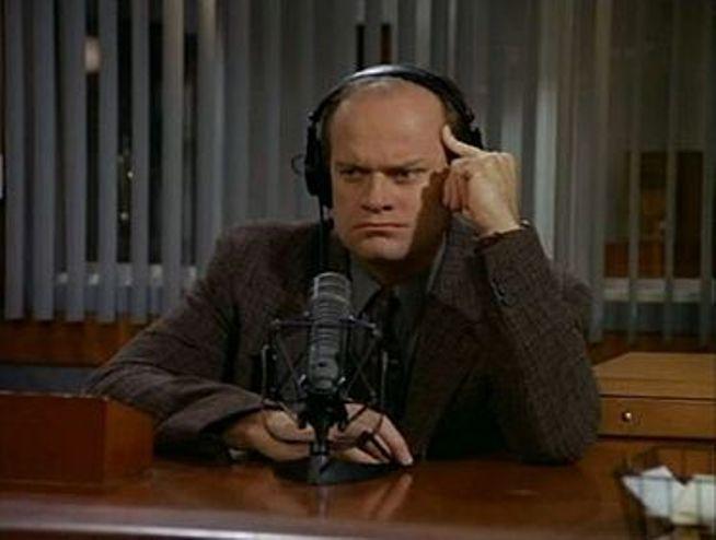 Unlike Dr. B, Dr. Frasier Crane is listening. Image: Wikipedia Unlike Dr. B, Dr. Frasier Crane is listening. Image: Wikipedia