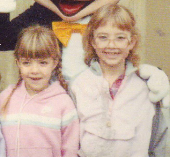 The author and her sister. The author and her sister.
