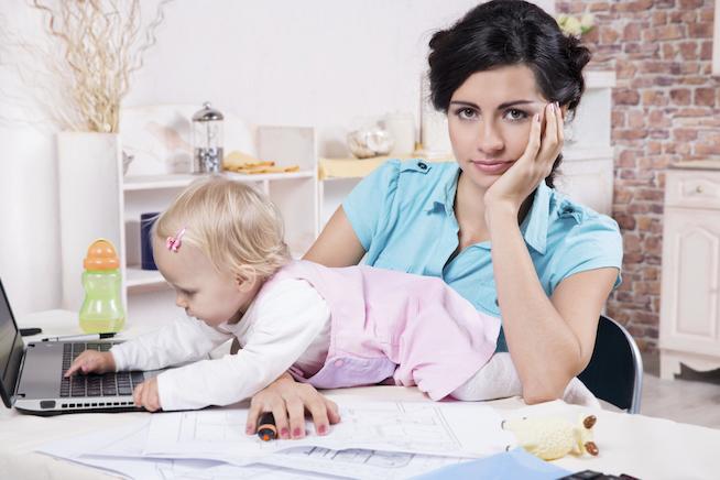 Work-from-home mom. Work-from-home mom.