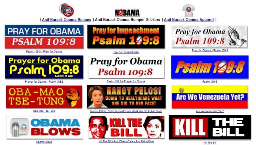 A 2009 screenshot of upyoursobama.com, since this wasn't even an ORIGINAL joke A 2009 screenshot of upyoursobama.com, since this wasn't even an ORIGINAL joke