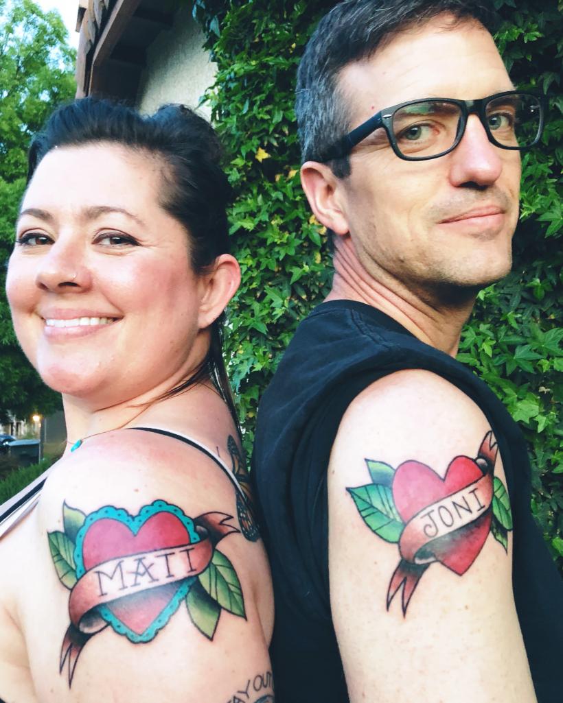 Doomed by our matching tattoos? 