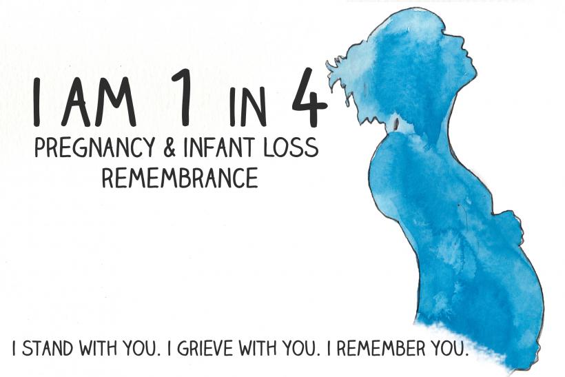 I am 1 in 4: Pregnancy And Infant Loss Remembrance Day - Image: Mariah Sharp @MightyMooseArt