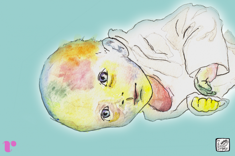 Rainbow Baby Franklin by Mariah Aro Sharp @mightymooseart Rainbow Baby Franklin by Mariah Aro Sharp @mightymooseart