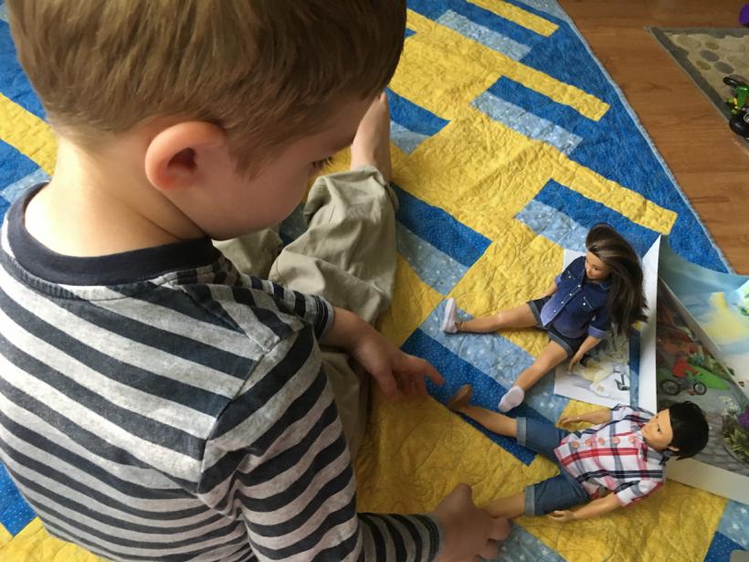 The first thing he said with a big smile was, “These aren't dolls, they are real people!” (Image courtesy of the author.) The first thing he said with a big smile was, “These aren't dolls, they are real people!” (Image courtesy of the author.)