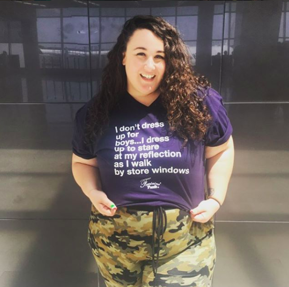 @readytostare rocks this badass tee made by Feminine Funk @readytostare rocks this badass tee made by Feminine Funk