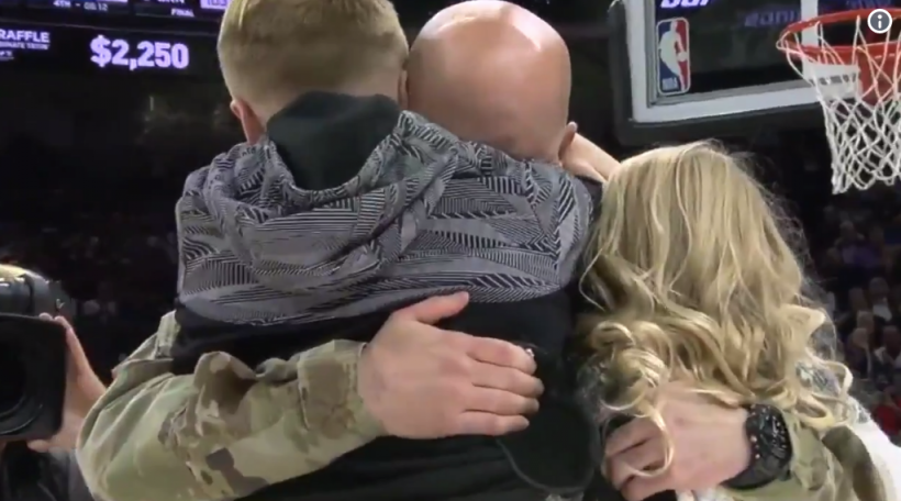 Army dad, Shawn Sullivan, and his kids. Army dad, Shawn Sullivan, and his kids.