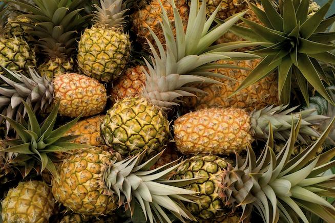 Eating pineapple all the time = being tired of pineapple. Eating pineapple all the time = being tired of pineapple.