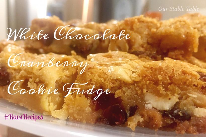 Part cookie, part fudge, part heaven in your mouth - white chocolate cranberry cookie fudge!