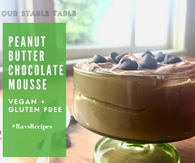 Chocolate Peanut Butter Mousse (Vegan and Gluten Free!)
