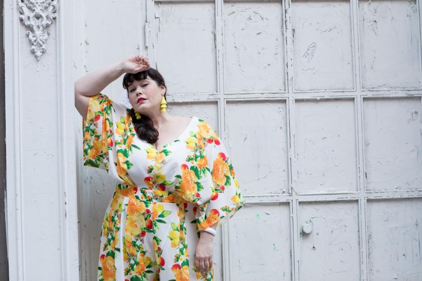 Amber of Style Plus Curves wears a jumpsuit by ASOS. Photo by Lydia Hudgens.