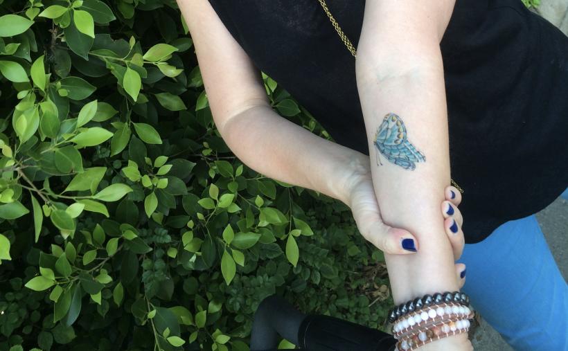 I wasn’t sure a tattoo would help me move through the hollowness, but I’m glad I spread my wings and took that chance. I wasn’t sure a tattoo would help me move through the hollowness, but I’m glad I spread my wings and took that chance.