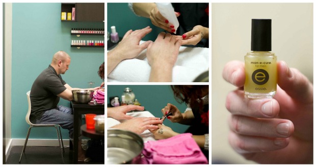 Thing King of the castle getting his very manly manicure