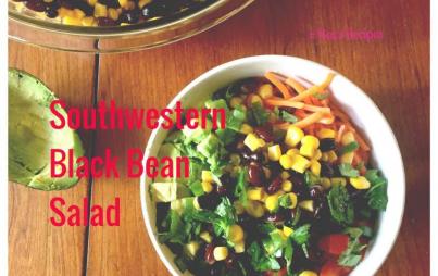 This heart black bean salad is yummy, nutritious, and perfect for meal prep!  
