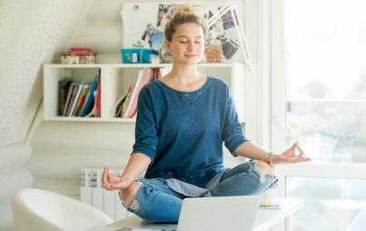 THIS COULD BE YOU: clear skin, easy smile, GOOP-recommended ergonomic office chair that you forgo in favor of meditating on top of your tiny, clean desk. Probably an apple cider vinegar shot waiting for you in the kitchen.