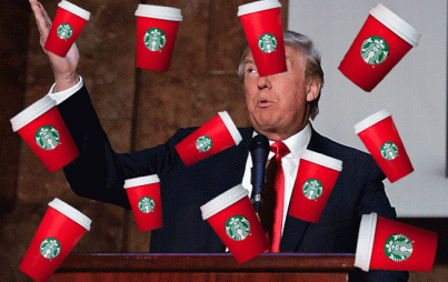 Fun fact: Donald Trump condemns the red cup. SHOCKER.