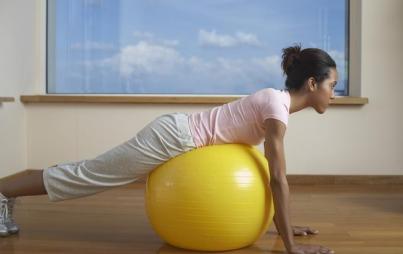 Dust off that exercise ball you bought during your pregnancy.