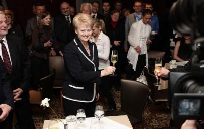 Lithuanian President Dalia Grybauskaite totally wants to have a glass of wine with us (Credit: Wikimedia Commons)