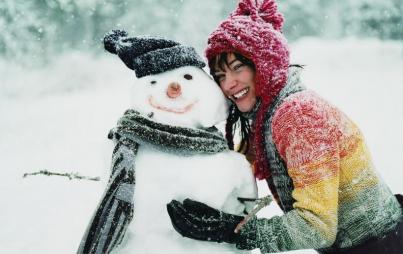 In this family, those figures traditionally made of three snowballs stacked atop each other — they’re called snowpeople.