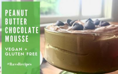 Chocolate Peanut Butter Mousse (Vegan and Gluten Free!)